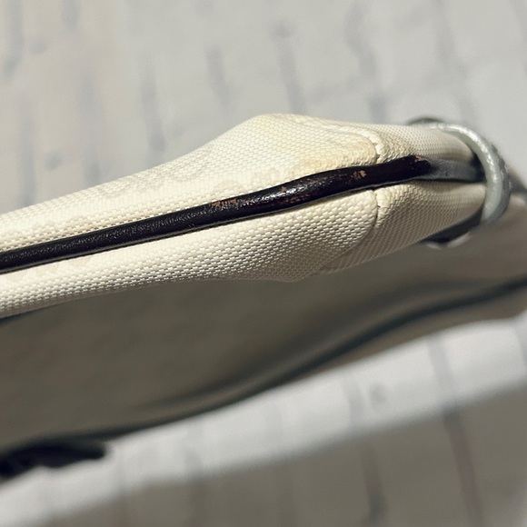 LOEWE White & Black Canvas & Leather Repeat Anagram Logo Tote Bag. - Picture 8 of 15